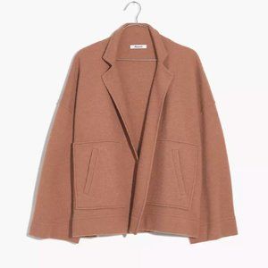 Madewell Lisbon Merino Wool Sweater-Jacket CAMEL